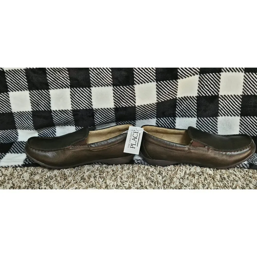 The Children's Place Boys Brown Slip On Loafers Size 5 Youth NWOB